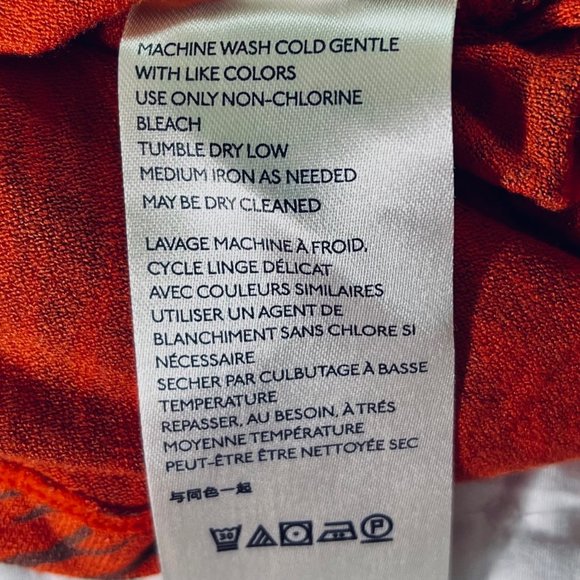 Free People Coco Printed Tank Top in Burnt Orange Combo (L) New With Tags - Picture 7 of 8